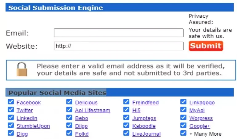 Free Social Website Submission 2022